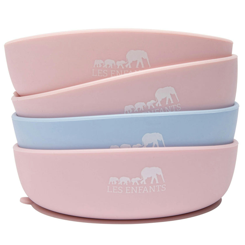 Silicone Baby Plate Bowl - Rose