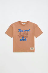 TOO COOL TO COOK T- SHIRT CARAMEL