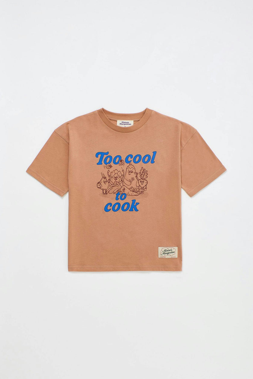 TOO COOL TO COOK T- SHIRT CARAMEL