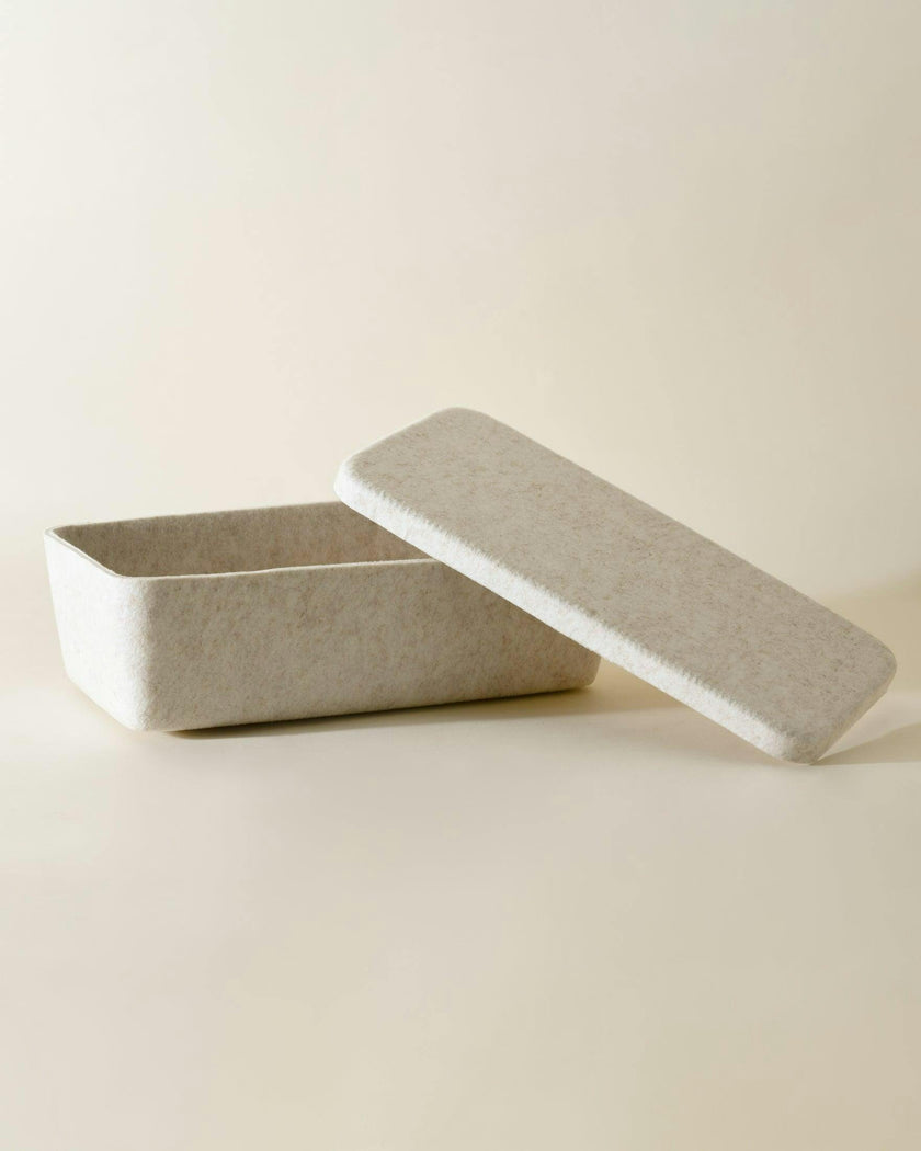 The Sculpted Bin - Long with Lid