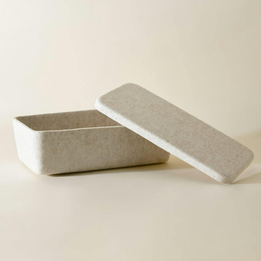 The Sculpted Bin - Long with Lid