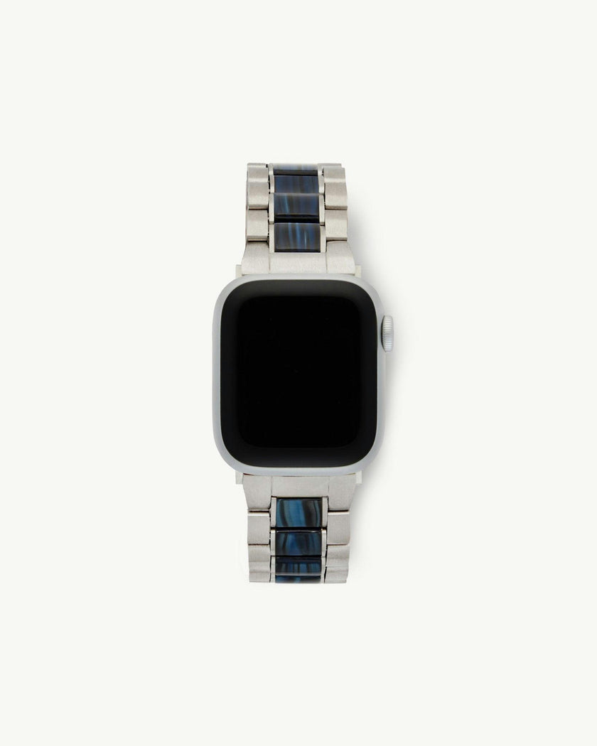Boyfriend Apple Watch Band in Silver / Indigo