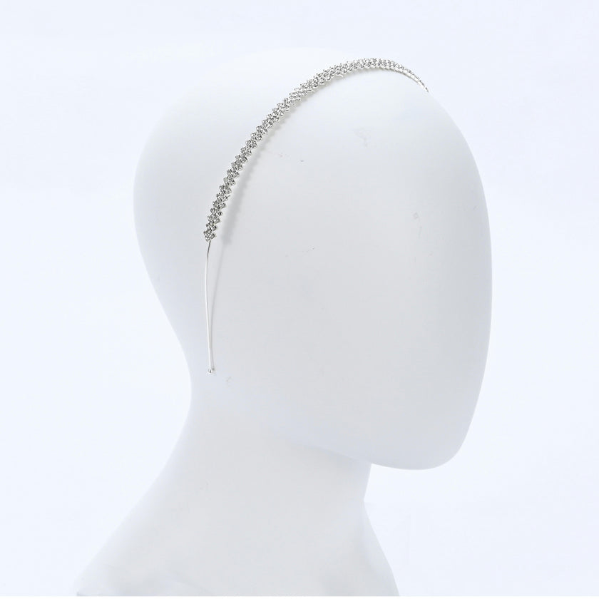 Silver Crystal Row Headband