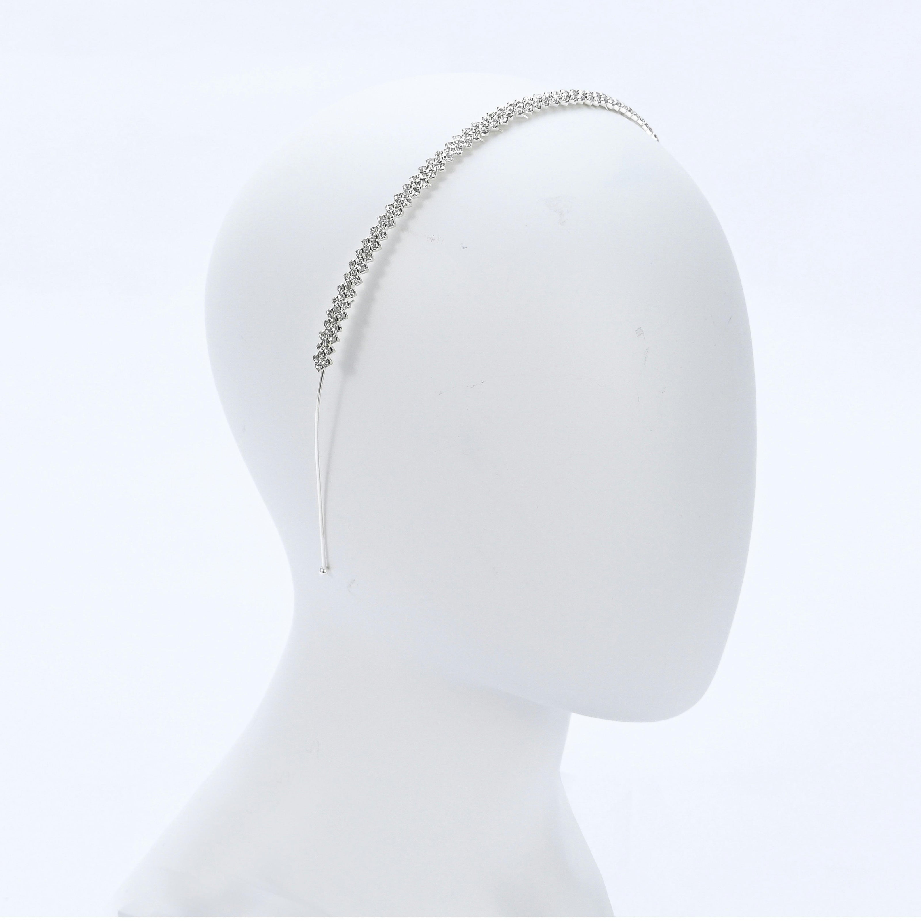 Silver Crystal Row Headband