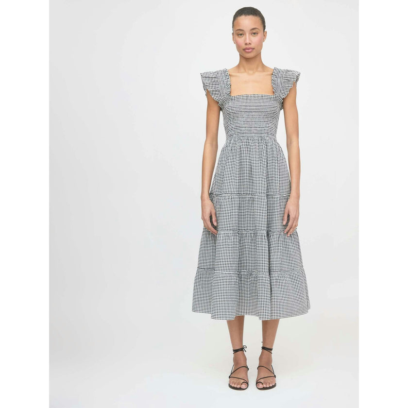 The Ellie Nap Dress - Black/Sand Gingham