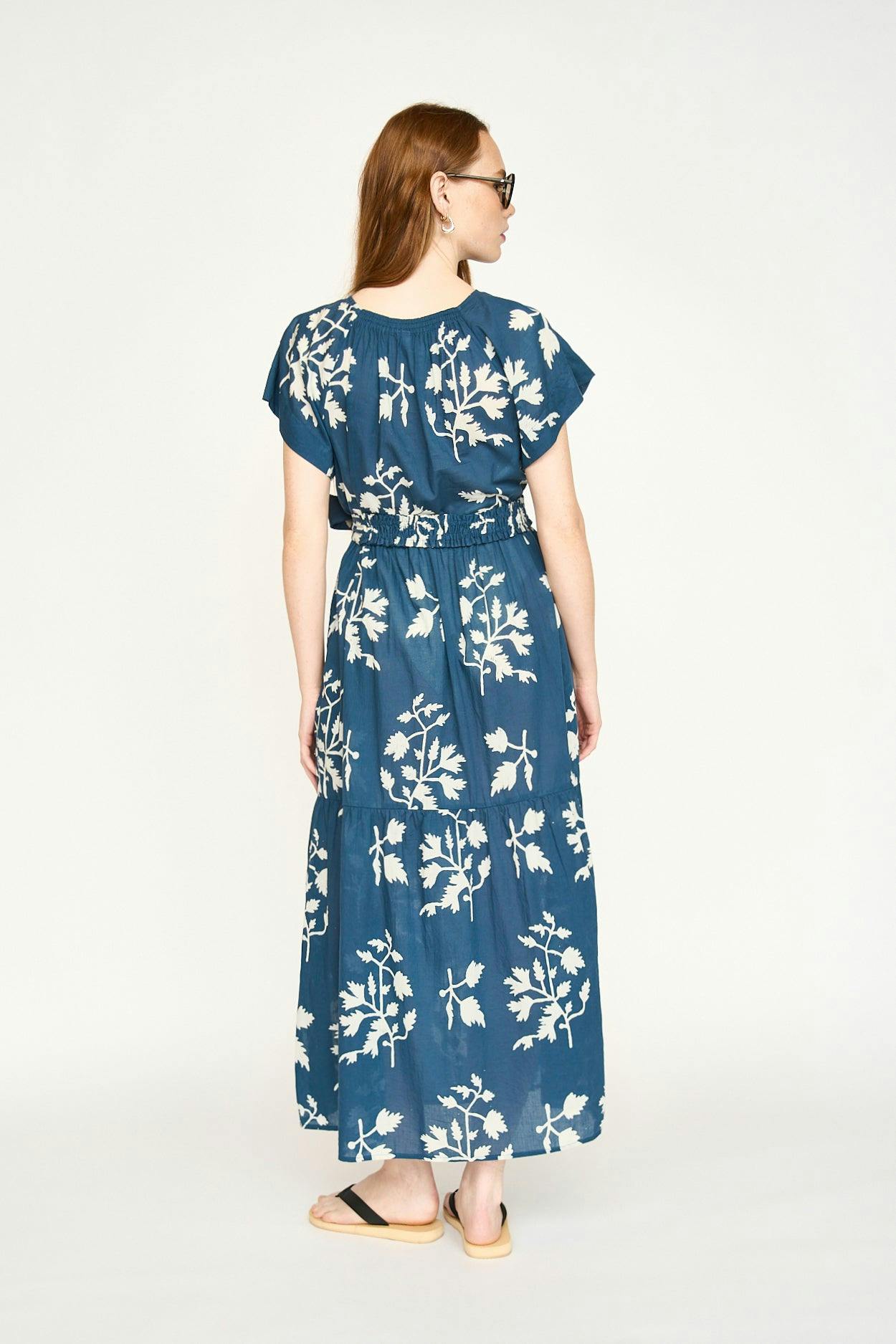 Vienna Maxi Dress in Navy Fig
