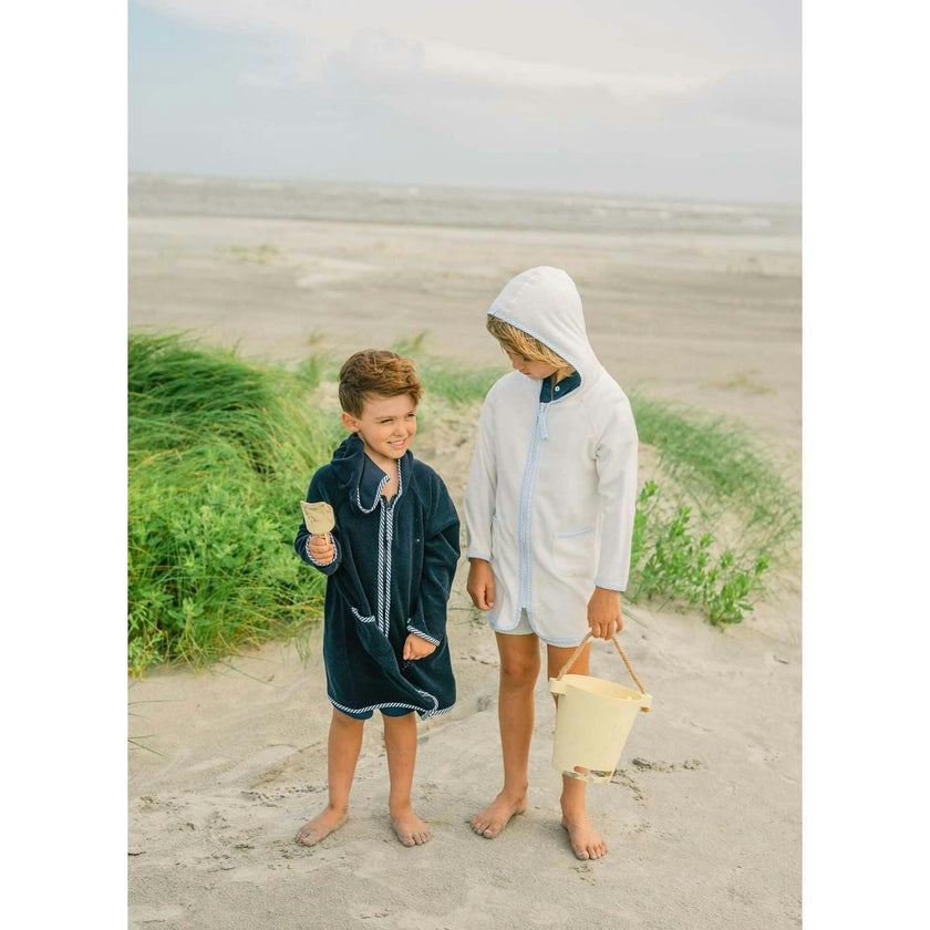 Unisex French Terry Hooded Coverup, Navy