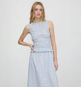 The Delphine Nap Skirt - Blue Swiss Dot