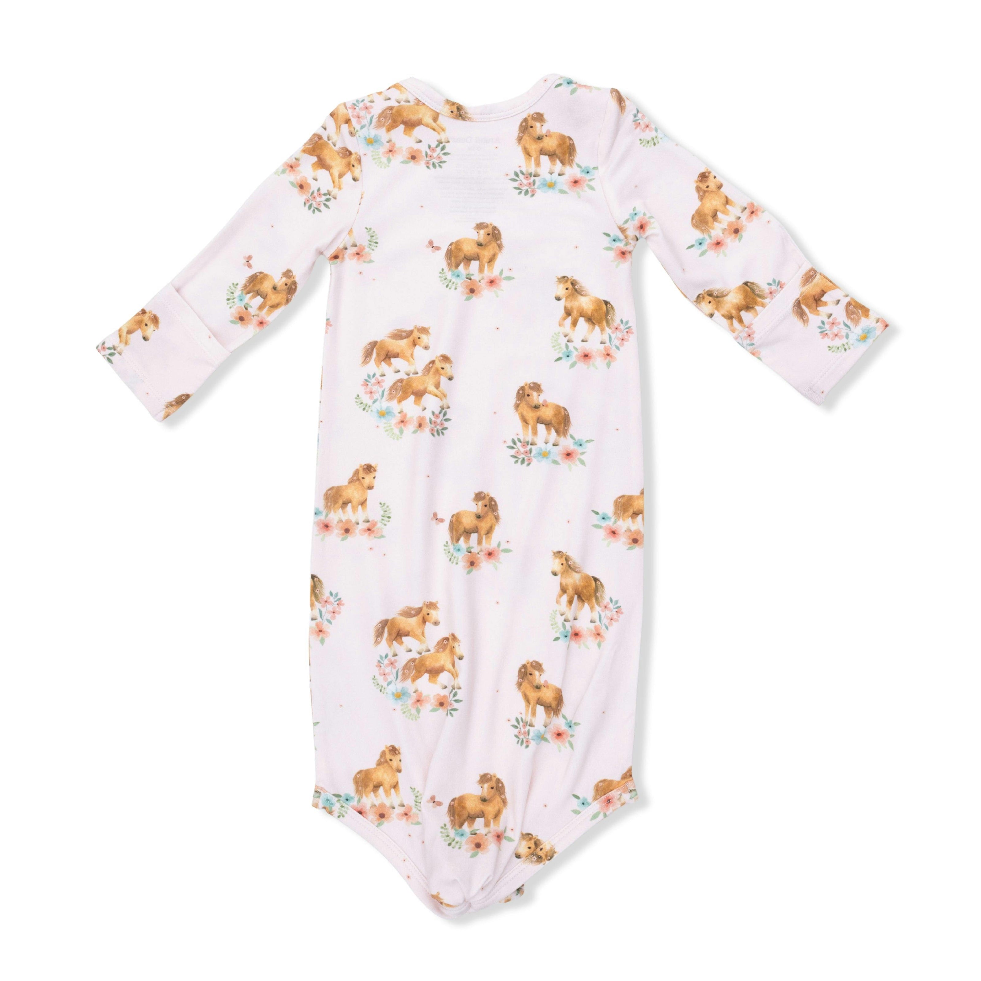 Pink Ponies - Knotted Gown and Headband