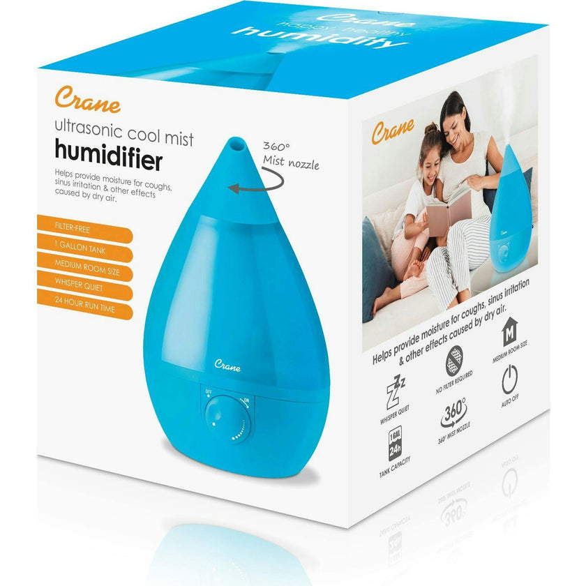 Ultrasonic Cool Mist Drop Shape Humidifier