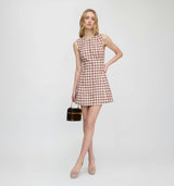 The Angie Dress - Cognac Gingham