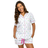 Women's Golf Short PJ Set - Organic Cotton Poplin