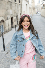 Crystal Bow Denim Jacket