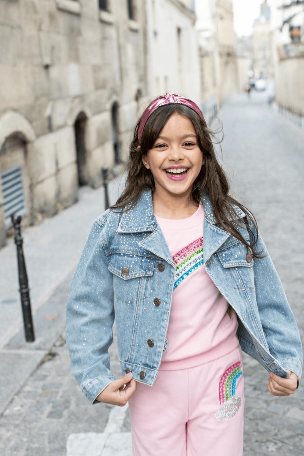 Crystal Bow Denim Jacket
