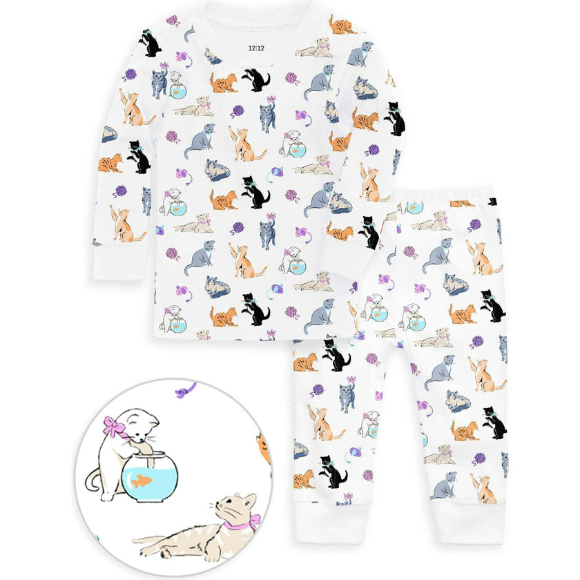 The Organic Long Sleeve Pajama Set [Cat Nap]