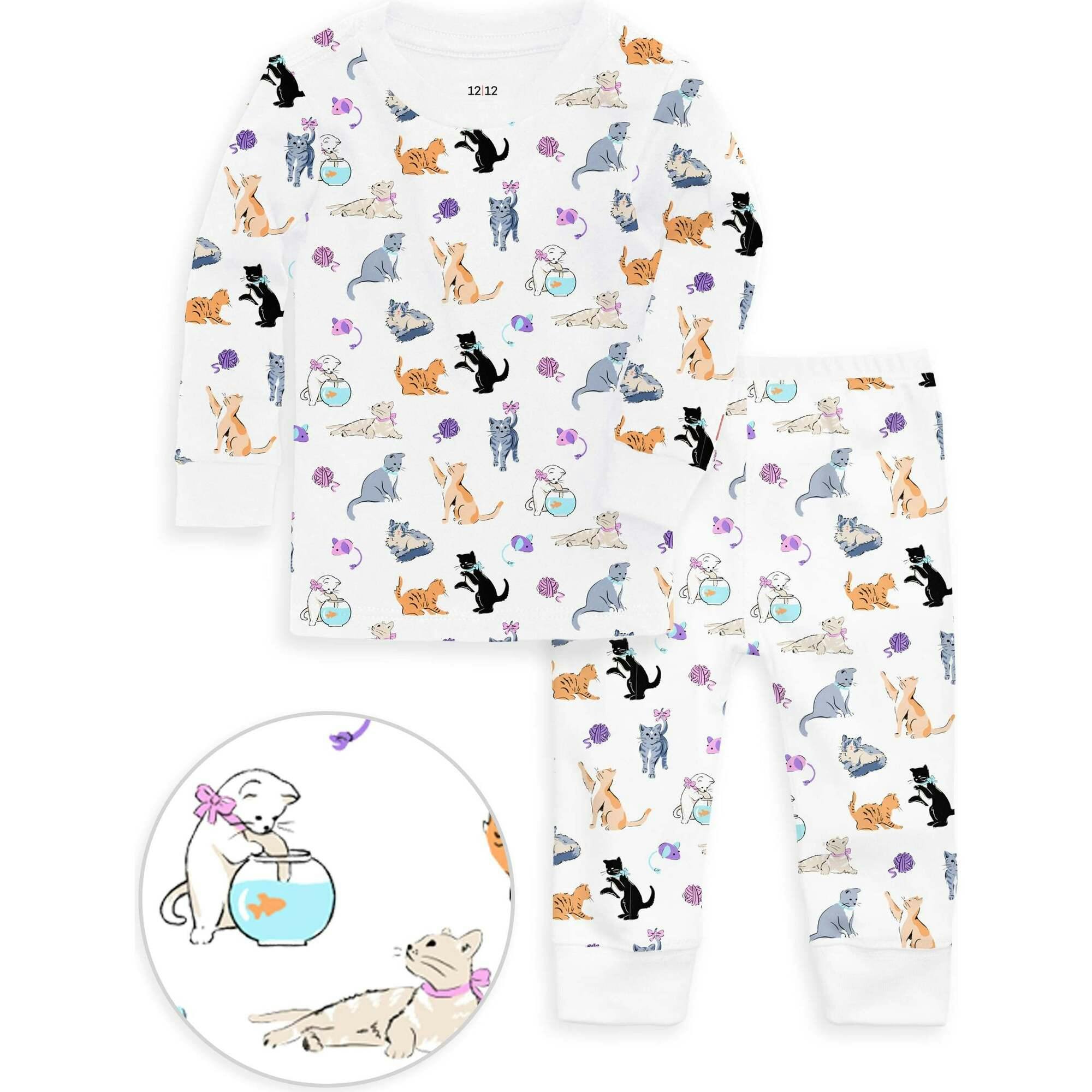 The Organic Long Sleeve Pajama Set [Cat Nap]
