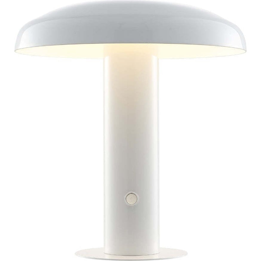 Suillius 11" Contemporary Bohemian Rechargeable/Cordless Iron Integrated LED Mushroom Table Lamp