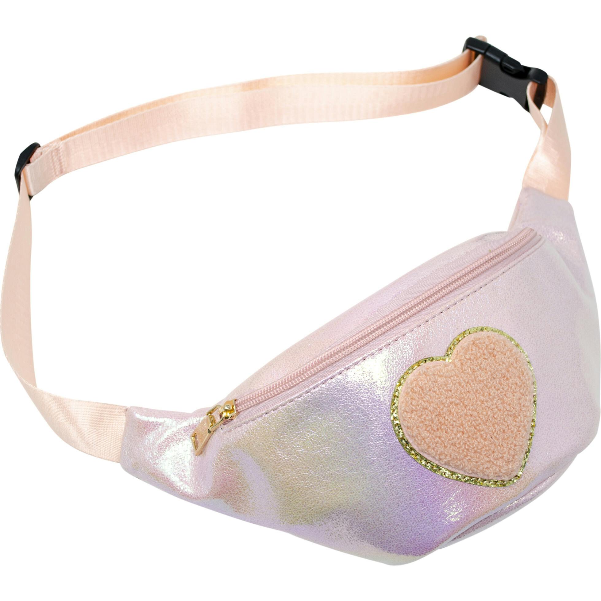 Shiny Heart Patch Sling Bag