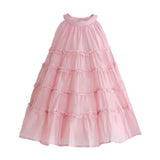 Pink Seralyn Tiered Ruffle Dress