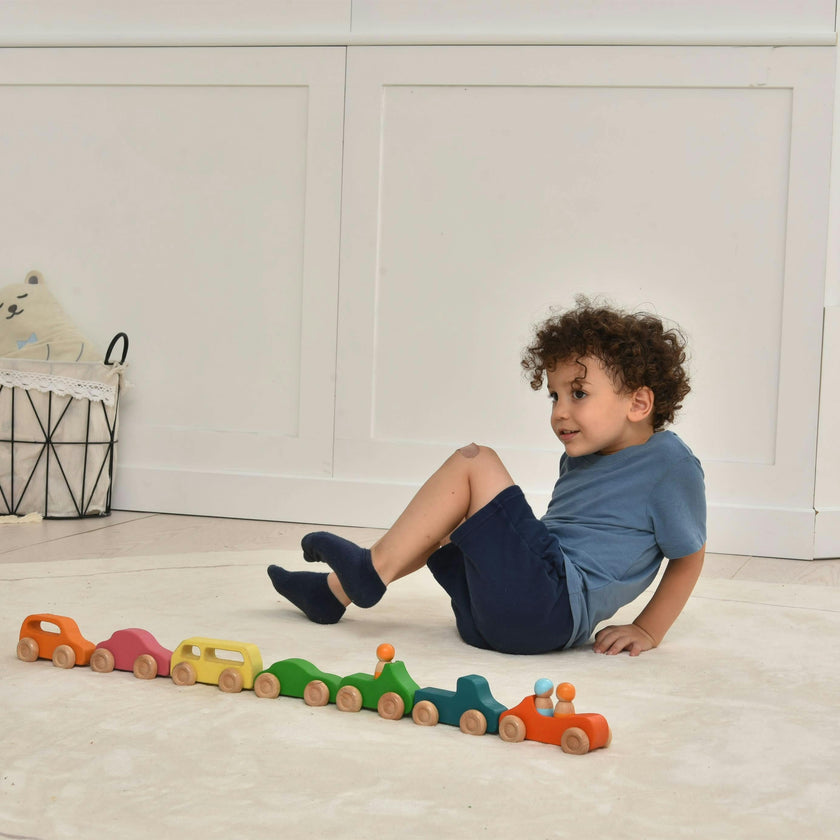 Wooden Car Toy set - 10 Piece Set