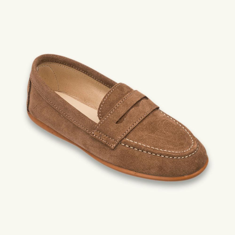 Suede Penny Loafer | Toffee Brown
