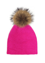 Knitted Wool Hat With A Genuine Fur Pom (TikTok)