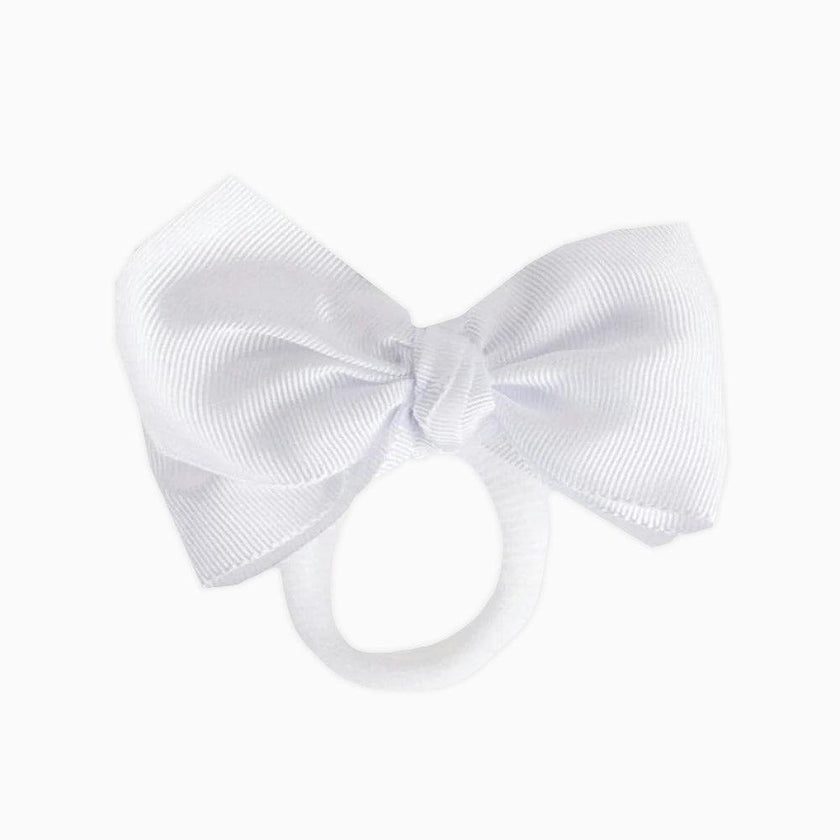 Medium Bow Hair Bobble in White