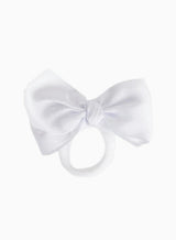 Medium Bow Hair Bobble in White