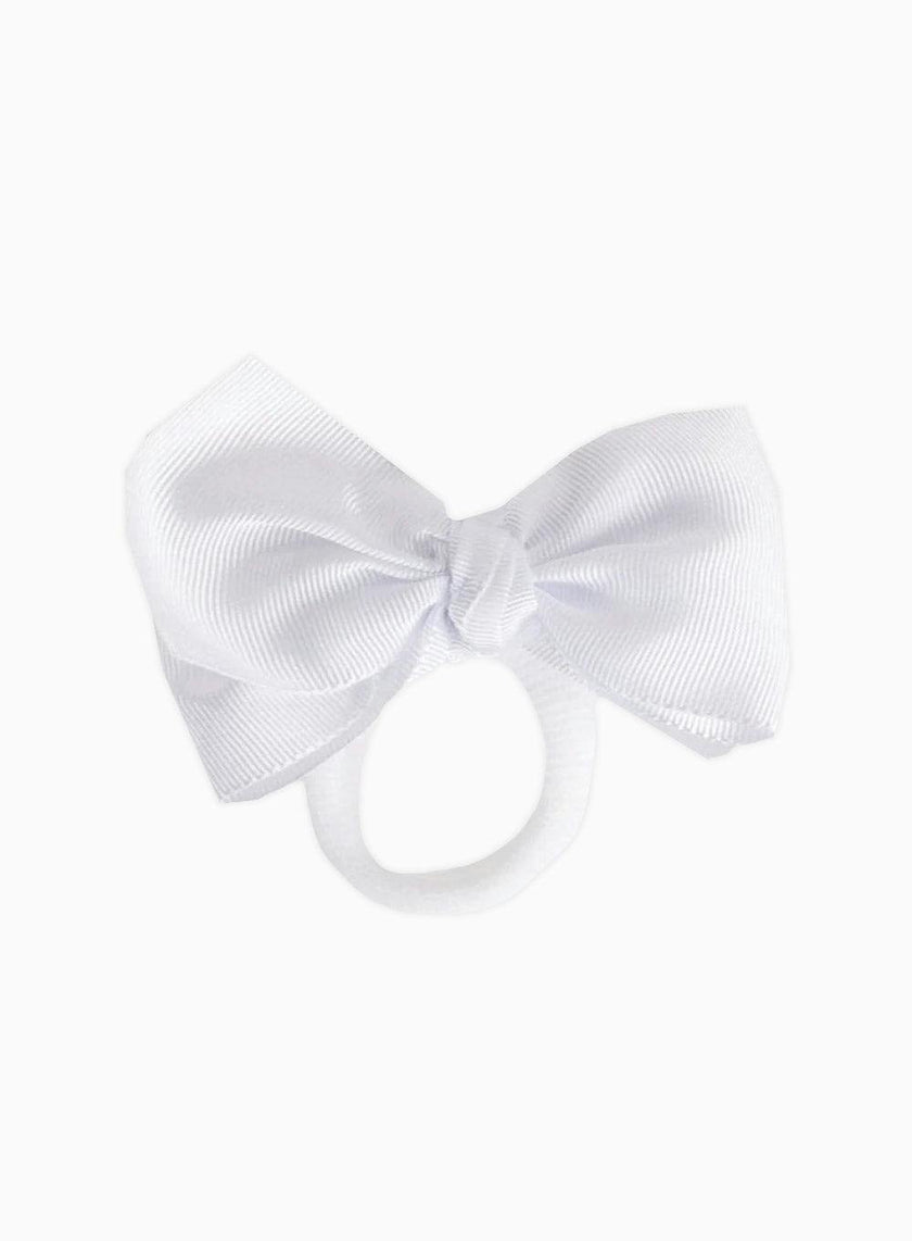 Medium Bow Hair Bobble in White