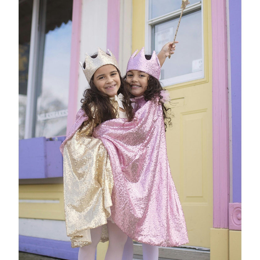 Precious Sequins "Pink" Cape & Crown Bundle