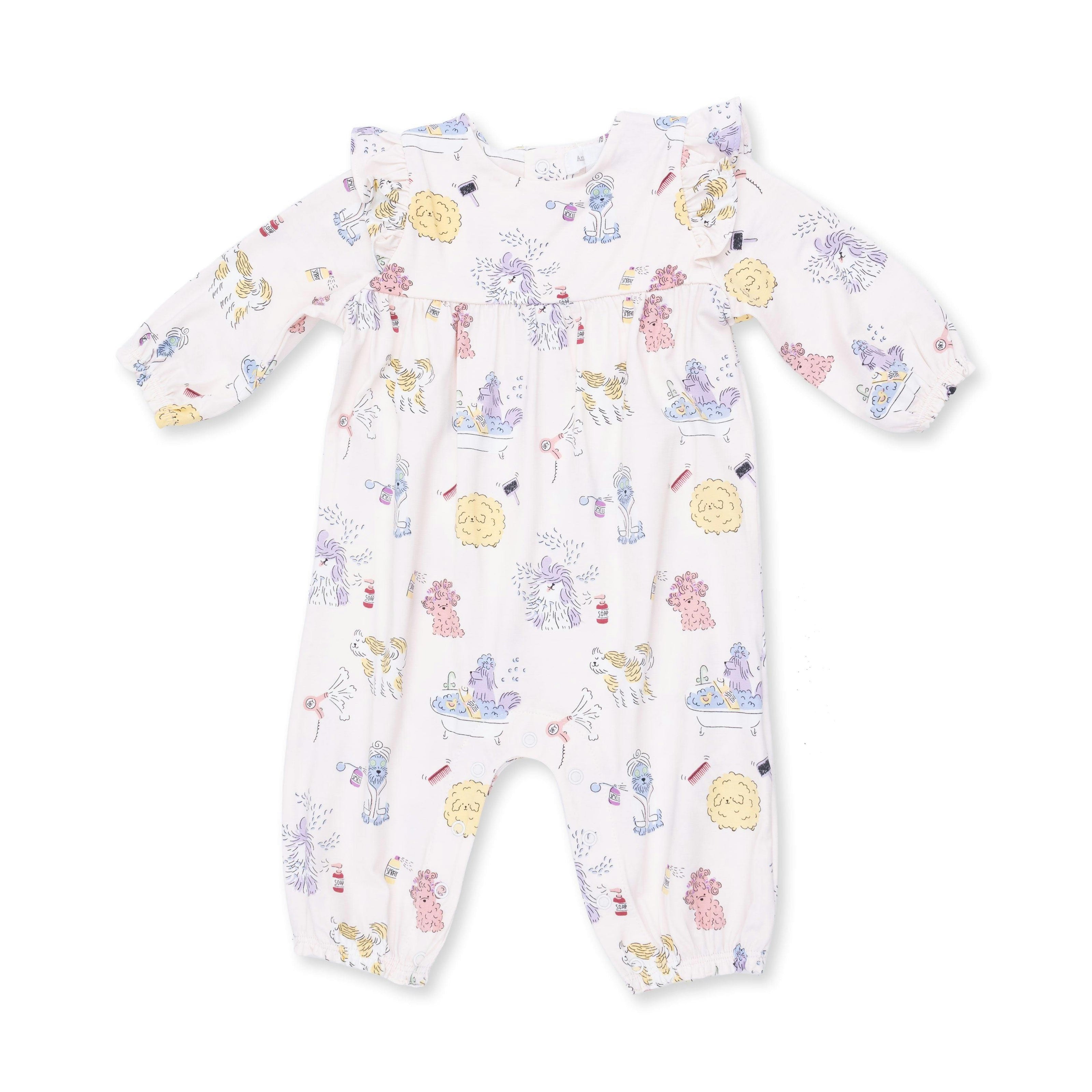 Spa Dogs - Ruffle Sleeve Snap Romper