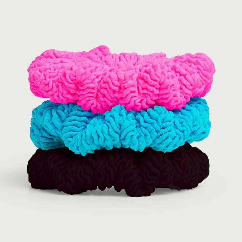 Crinkle Hair Scrunchie 3 Piece Set