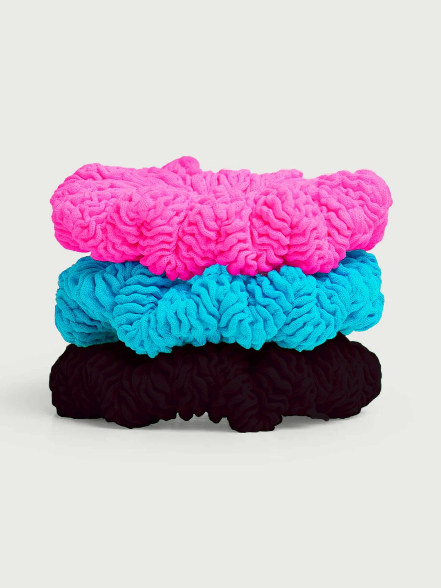 Crinkle Hair Scrunchie 3 Piece Set