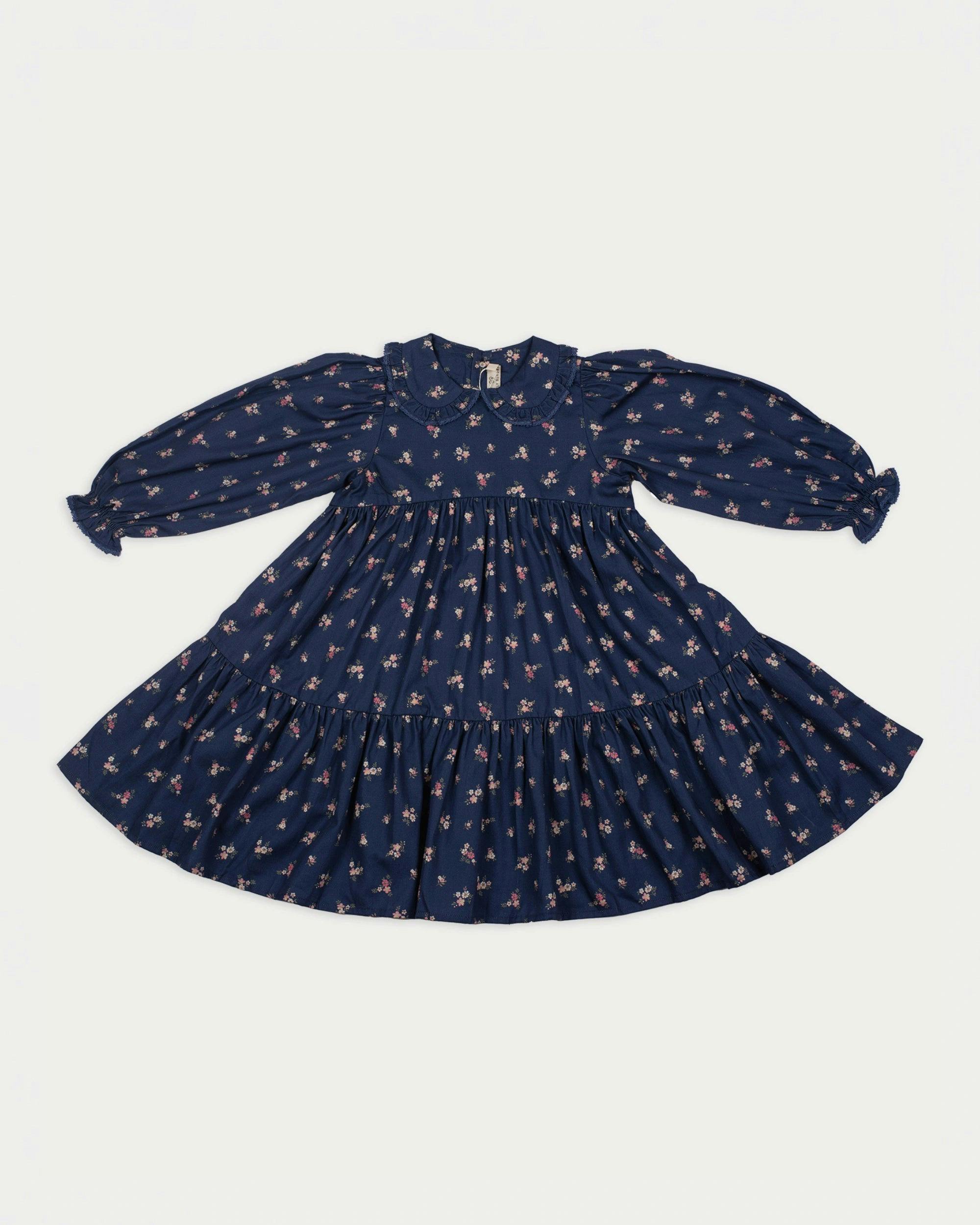 Marguerite Dress - Ditsy Bouquet Navy