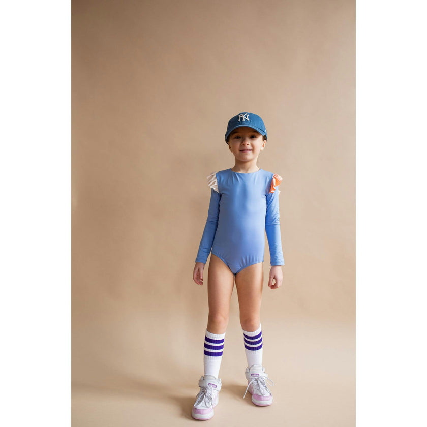 The Gramercy Long Sleeve One-Piece Rashguard, Salmon Sky