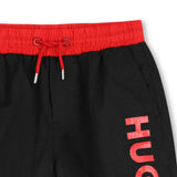 Boys Black Logo Swimshorts