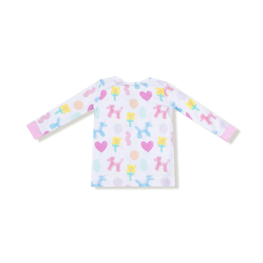 Balloon Animals - Pink - Long Sleeve Loungewear Set