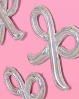 Shimmer Bow Balloons - 4 iridescent balloons