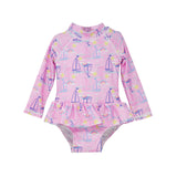 UPF 50+ Alissa Infant Ruffle Rash Guard Swimsuit