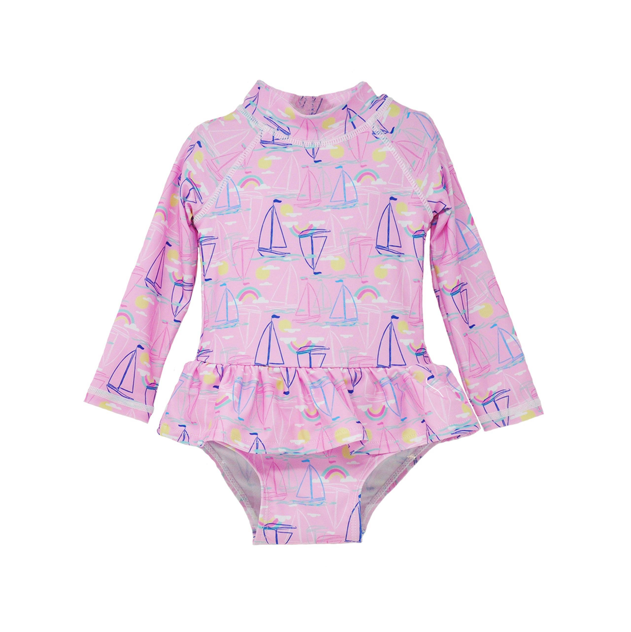 UPF 50+ Alissa Infant Ruffle Rash Guard Swimsuit