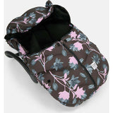 Floral Print Zipped Puffy Car Seat Cocoon