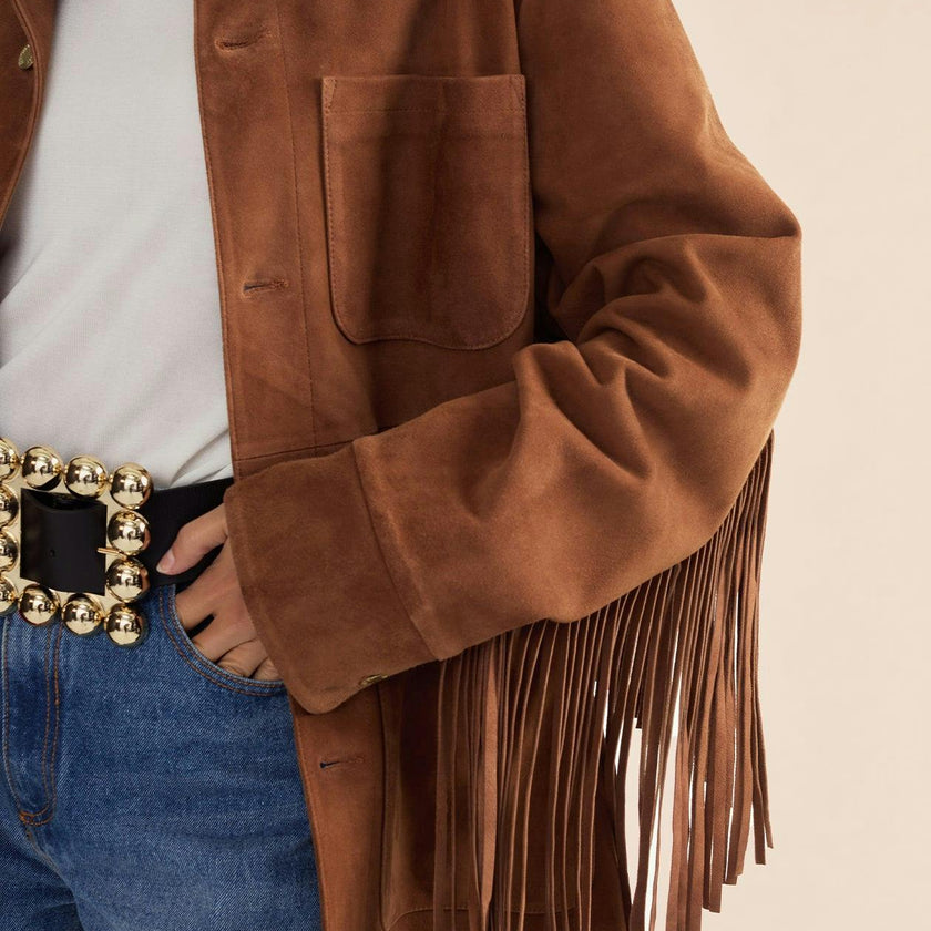 Westward Fringe Suede Jacket