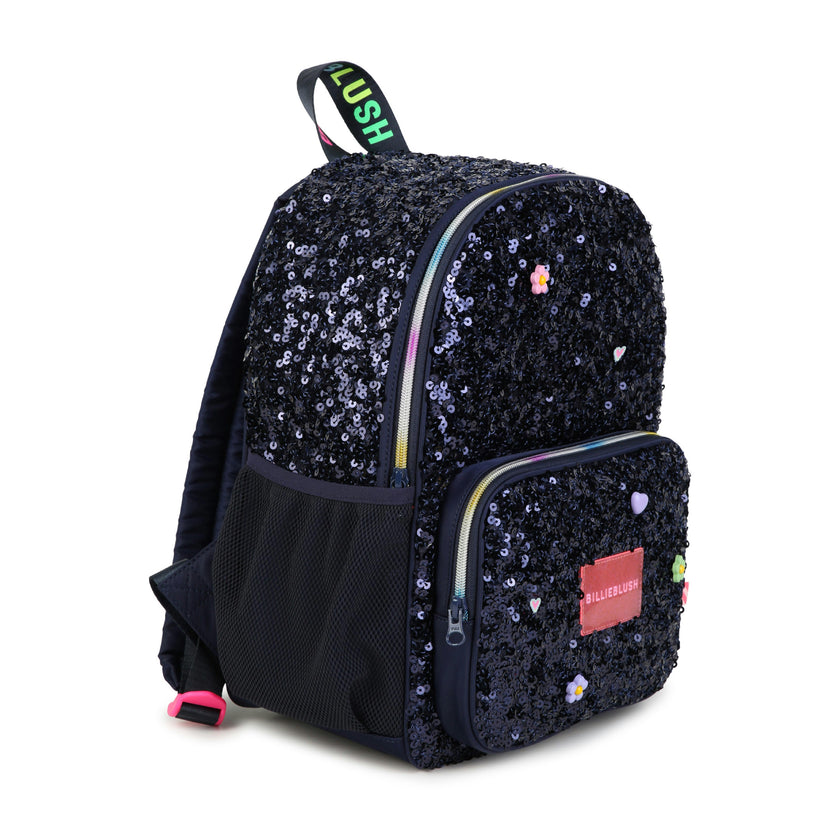 Navy Sequin Charm School Backpack
