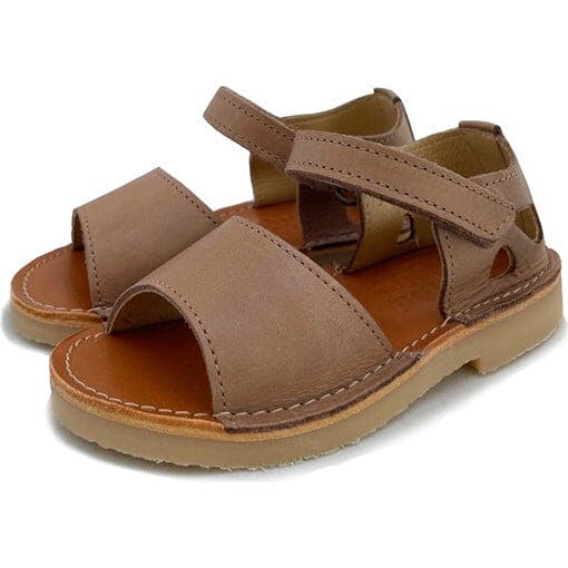 Mavis Leather Velcro Sandal, Brown