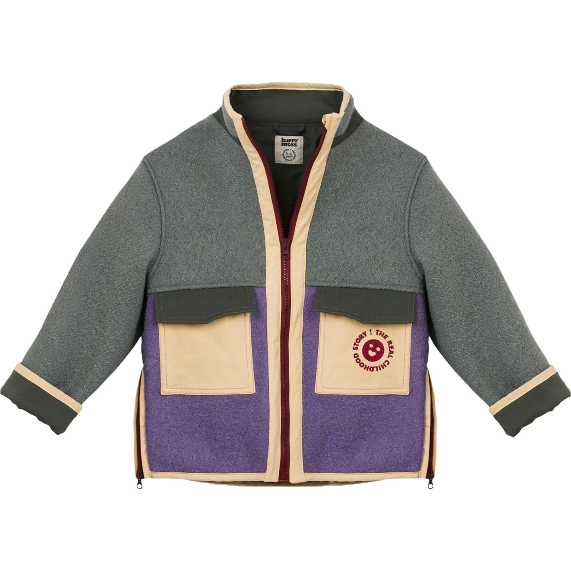 children's wool jacket - forest berry