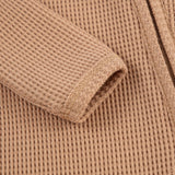 Tawny Rose Waffle Zipper Footed Romper