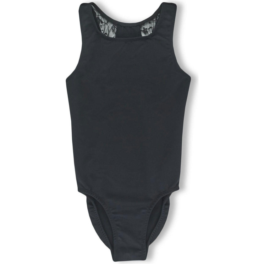 Power Ballet Black Racer Back Leotard, Black