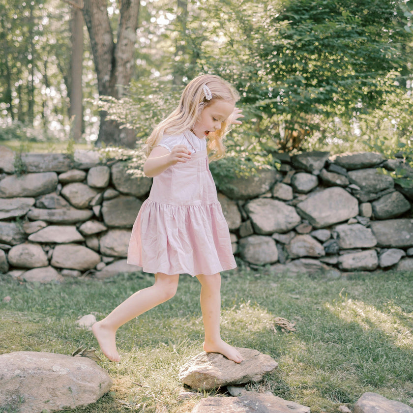 Hikari Pintuck Dress | Soft Pink
