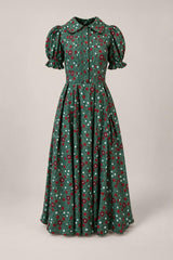 Sophia Dress in Evergreen Merry Ditsy
