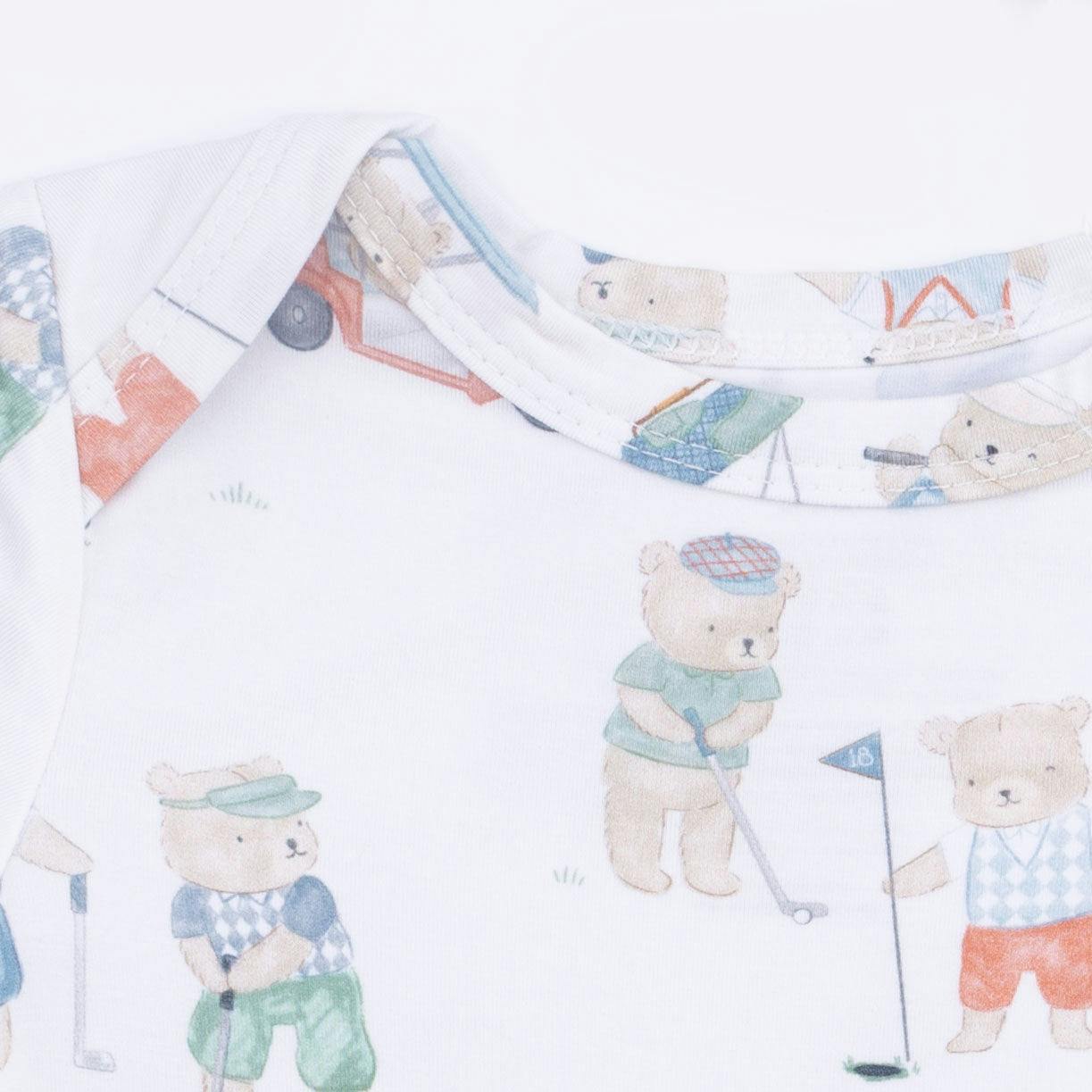 Golfing Teddy Bears - Short Sleeve Bodysuit